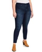 Double-button High-rise Ankle Skinny Jeans,