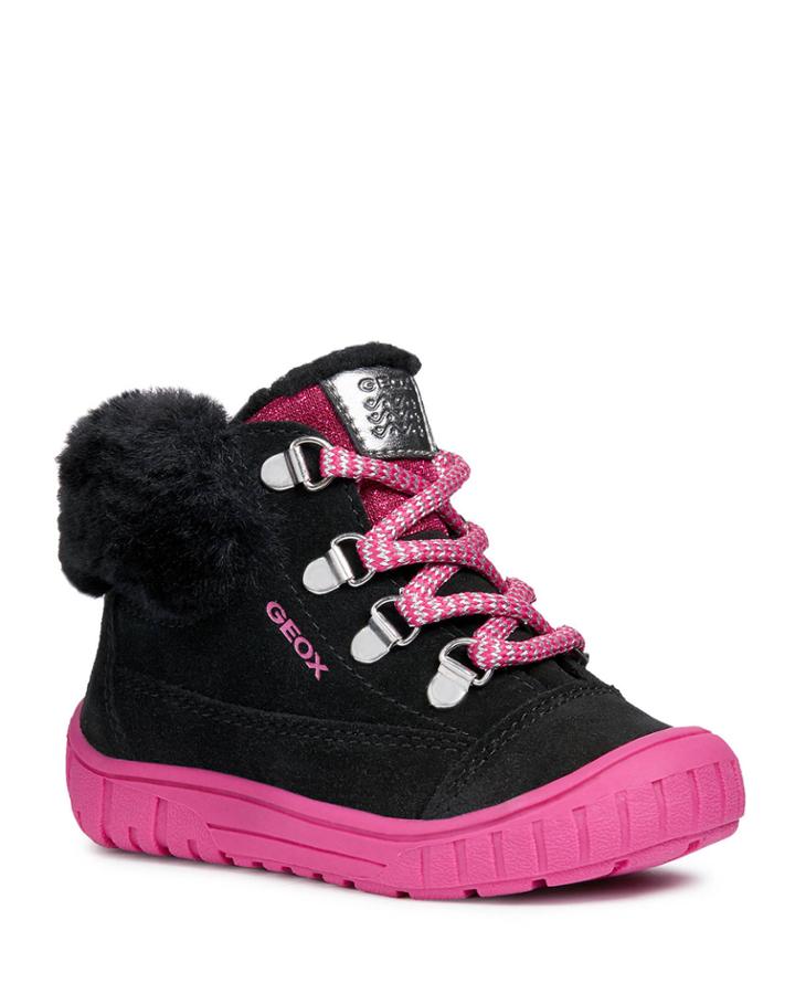 B Omar Suede Faux-fur Boots, Girls