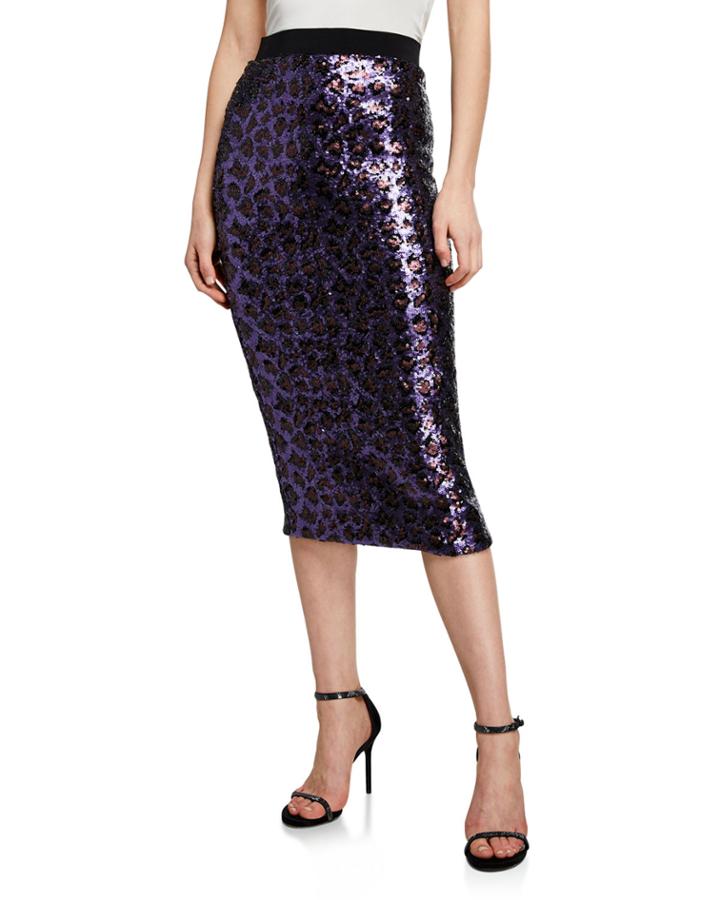 Liza Pull-on Sequin Leopard-print