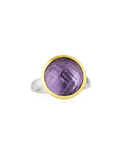 Galapagos Large Round Ring In Amethyst,