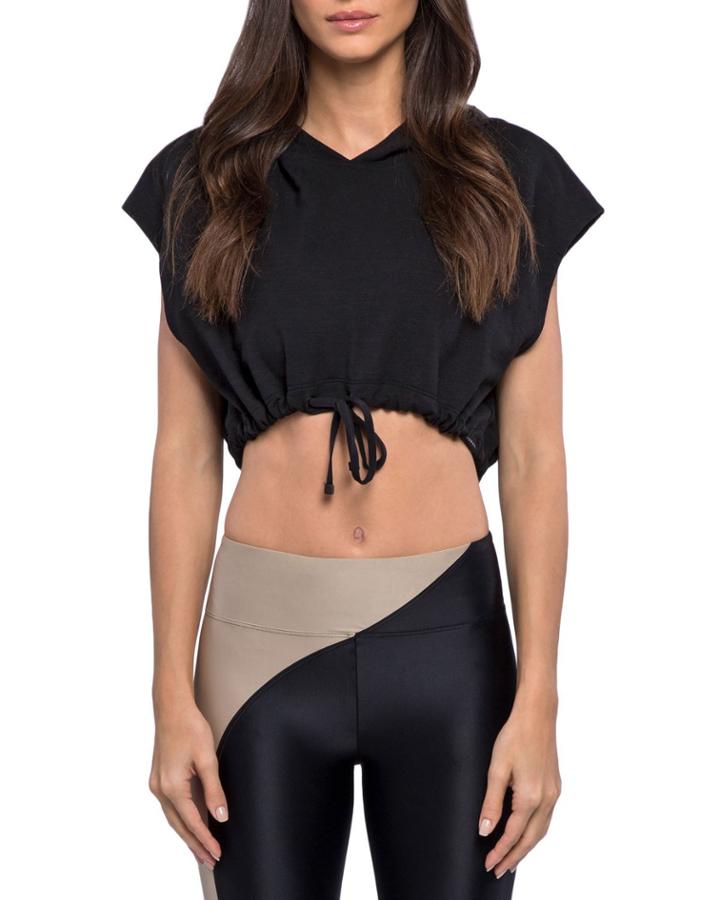 Stranger Daze Hooded Active Crop Top