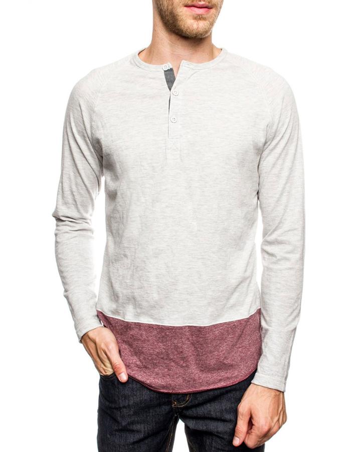 Men's Drew Curved-hem Henley