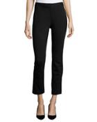 Aly Stretch-knit Cropped Pants, Black