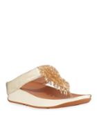 Rumba Beaded Metallic Wedge