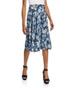 Silk Floral Pleated Dance