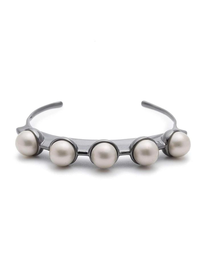 Pearly Studded Sheet Cuff Bracelet