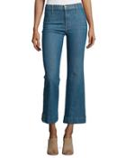 The Sea Crop Flare-leg Jeans, Clear Water Wash
