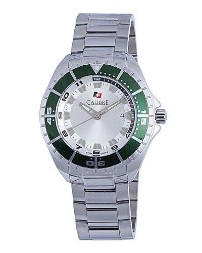 44mm Men's Sea Knight Bracelet Watch, Green/white