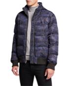 Men's Camo Packable Hood Down Puffer