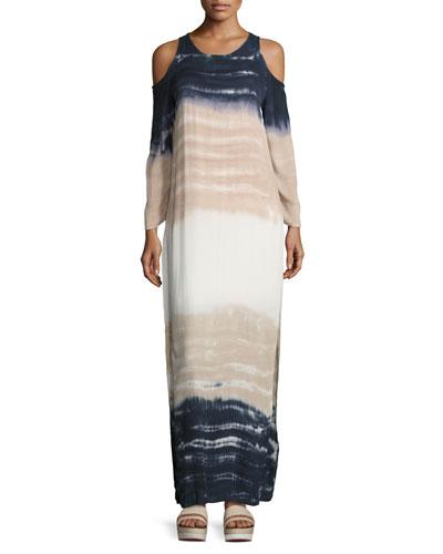 Mischa Tie-dye Ombr&eacute; Cold-shoulder