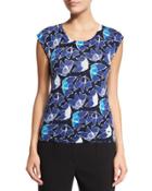 Heather Flower-print Tank,