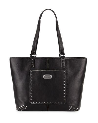 Astor Studded Leather Tote Bag