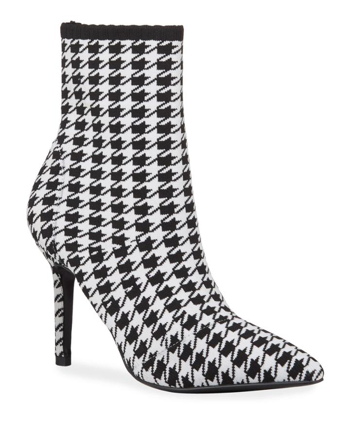 Venus Stretch Houndstooth Booties