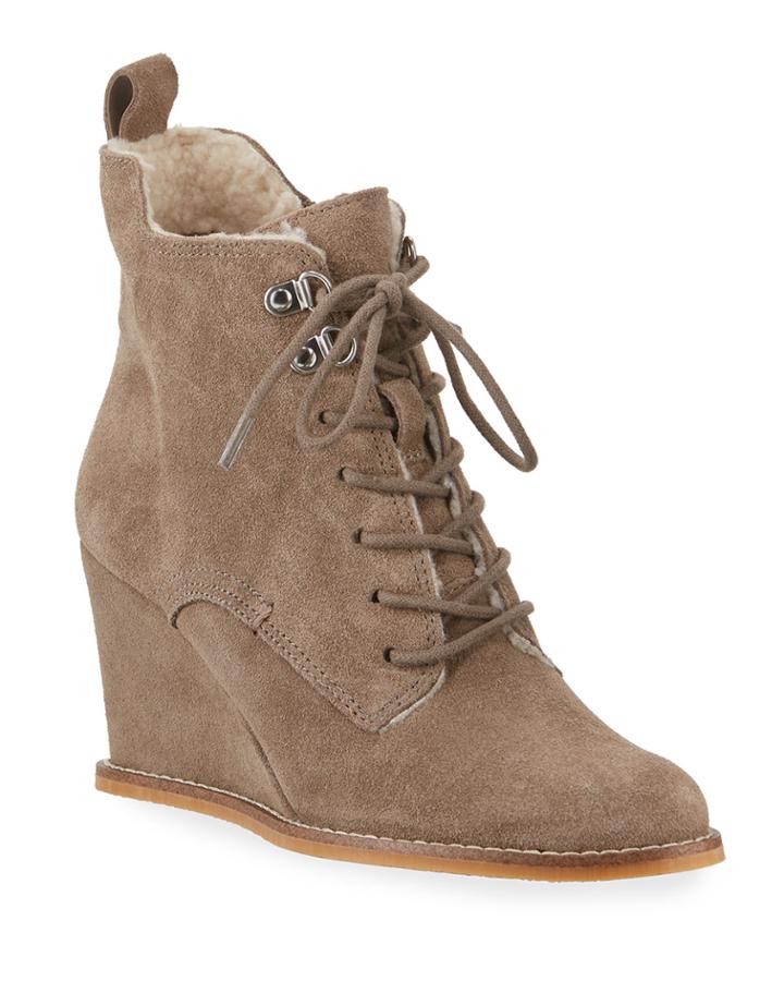 Gilby Suede Wedge Booties