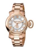 36mm Stainless Steel Bracelet Watch, Pink/gold