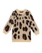 Girl's Eryn Animal Knit Sweater Dress,