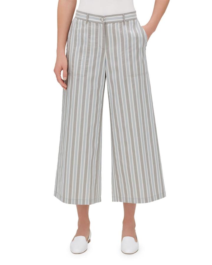 Fulton Elixir Striped Cropped Wide-leg Pants
