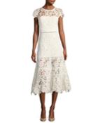 Celedonia Round-neck Fit-and-flare Lace Guipure