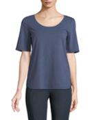 Scoop-neck Charmeuse-hem Tee