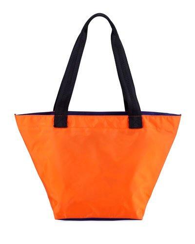 Medium Two-tone Nylon Tote Bag