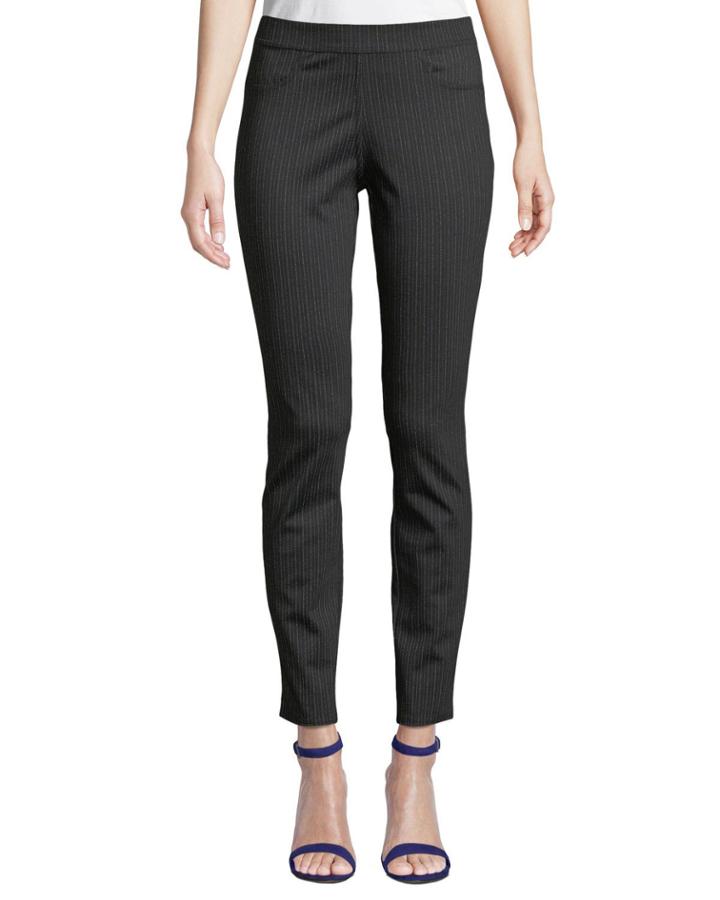 Mid-rise Pinstriped Ponte