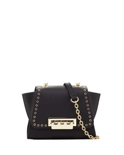 Eartha Iconic Micro Grommet Crossbody Bag, Black