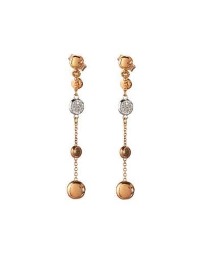 Classic 18k Diamond Circle Dangle Earrings