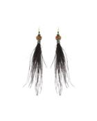 Long Feather Dangle Earrings