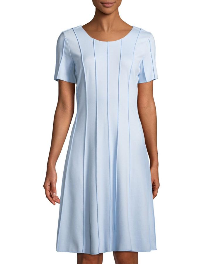 Merrow Pintucked Fit-&-flare Dress