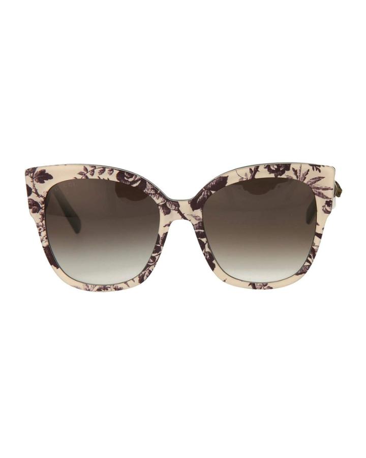 Oversized Printed Acetate Cat-eye