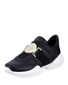 Leather Sneaker With Gold