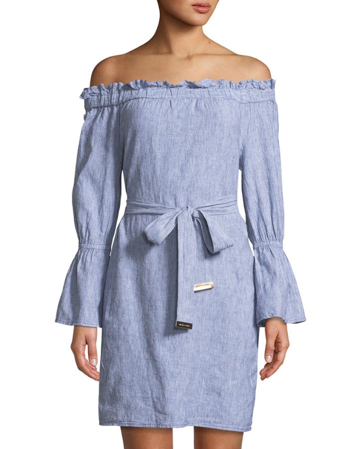 Belted Off-the-shoulder
