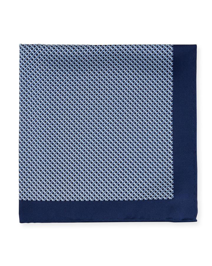 Men's Neat Dot-print Silk Pocket