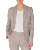 Press-button Flap-pockets Stretch-wool Blazer