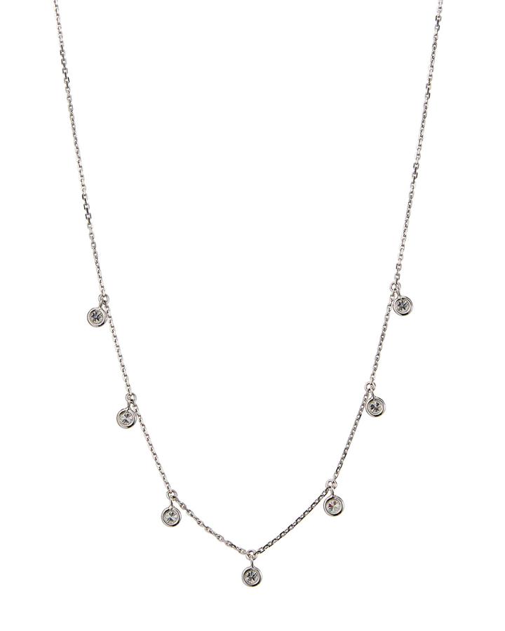 Estate 14k White Gold Diamond By-the-yard Necklace