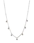 Estate 14k White Gold Diamond By-the-yard Necklace