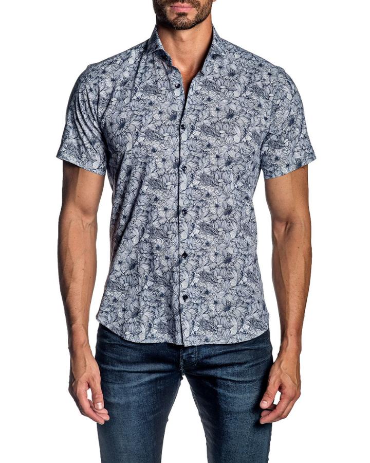 Men's Semi-fit Woven Floral
