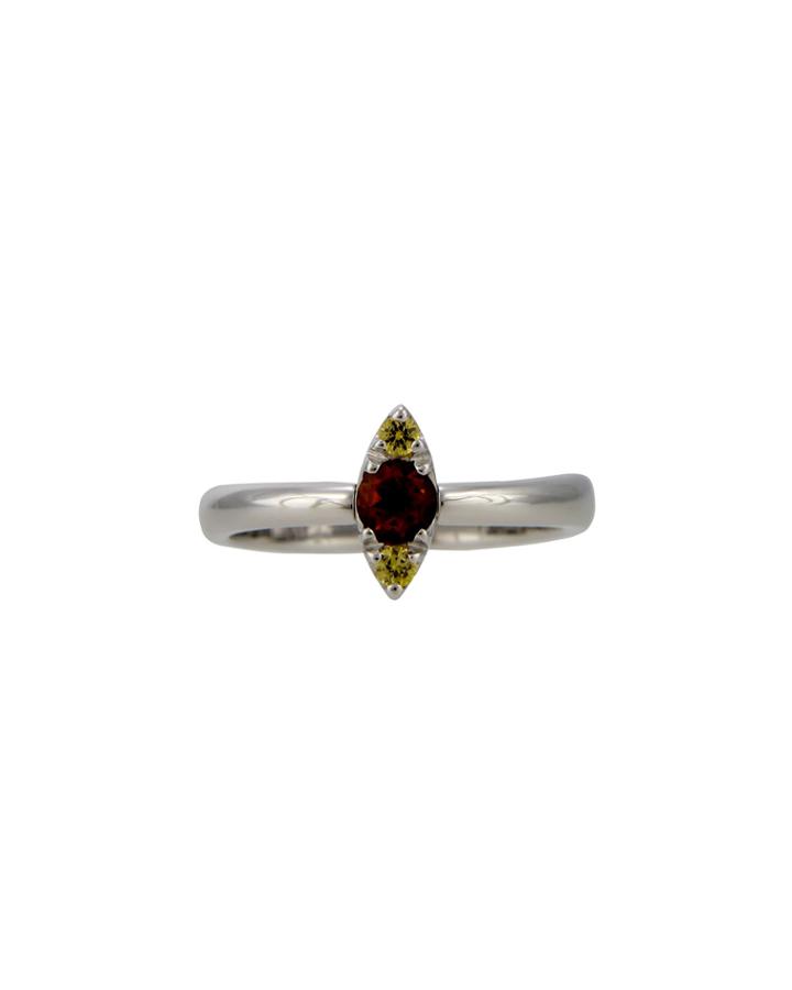 Pasquale Bruni 18k White Gold Triple-sapphire Ring, Size