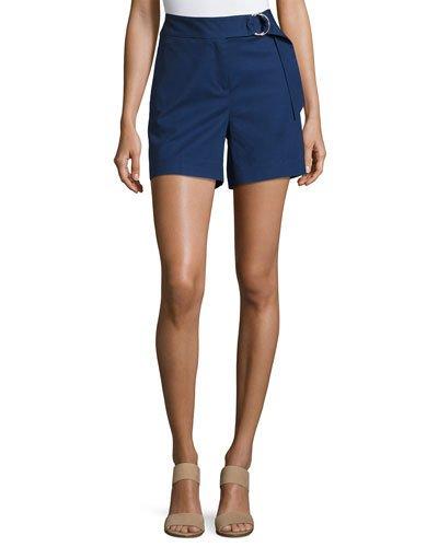 Ring-belted Cotton-blend