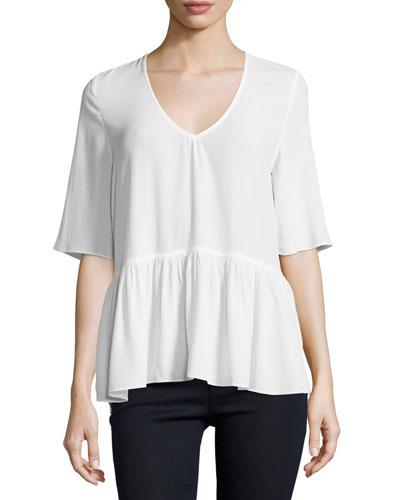Jules Back Cutout Top, White