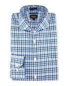 Trim-fit Non-iron Check Dress Shirt, Blue/multi