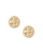 Clover Cage Stud Earrings, Gold