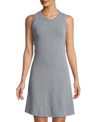 Lace-up Side A-line Dress