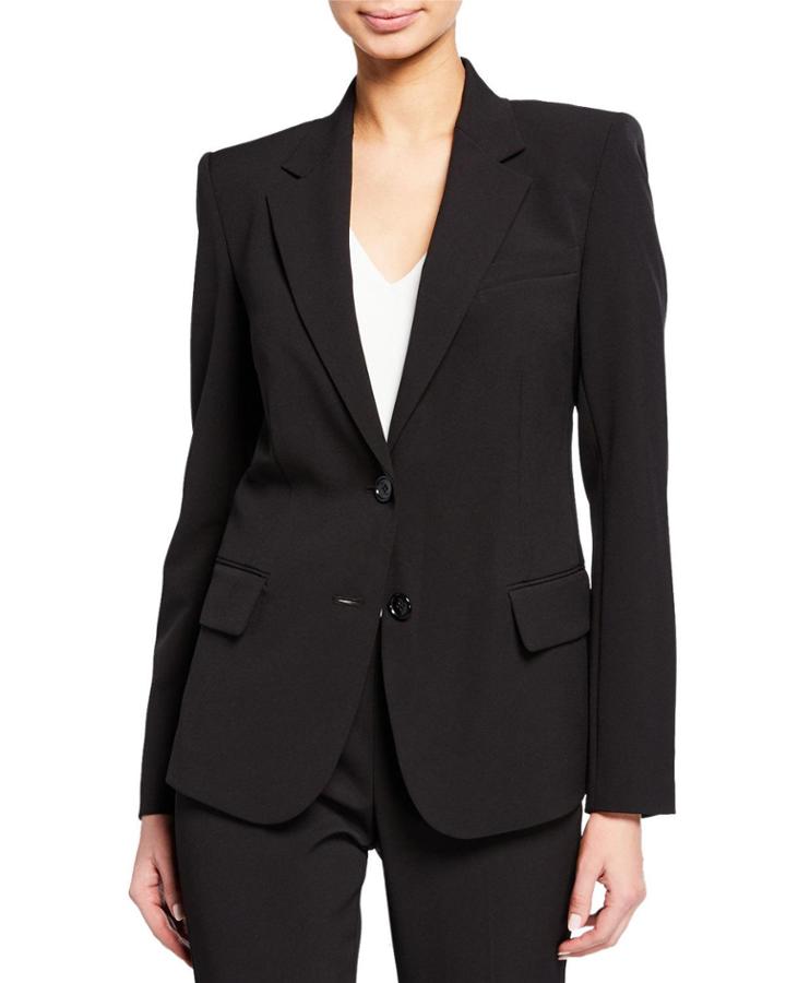Double Button Long-sleeve Blazer