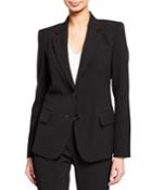 Double Button Long-sleeve Blazer