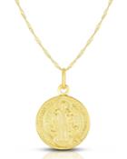 14k Italian Religious Figure Necklace