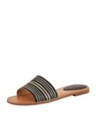 Padma Two-tone Raffia Flat