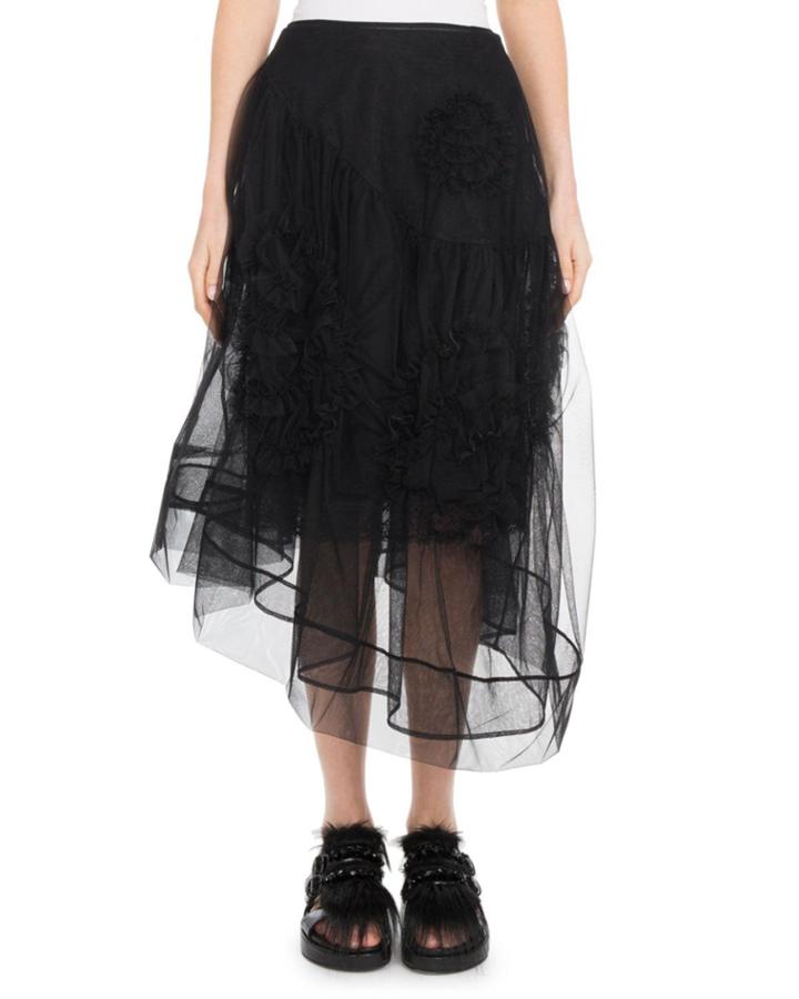 Organza Asymmetric-hem Tulle