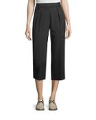 Cropped Wool Wide-leg Pants