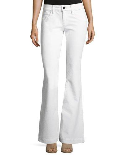 Flare-leg Jeans, White